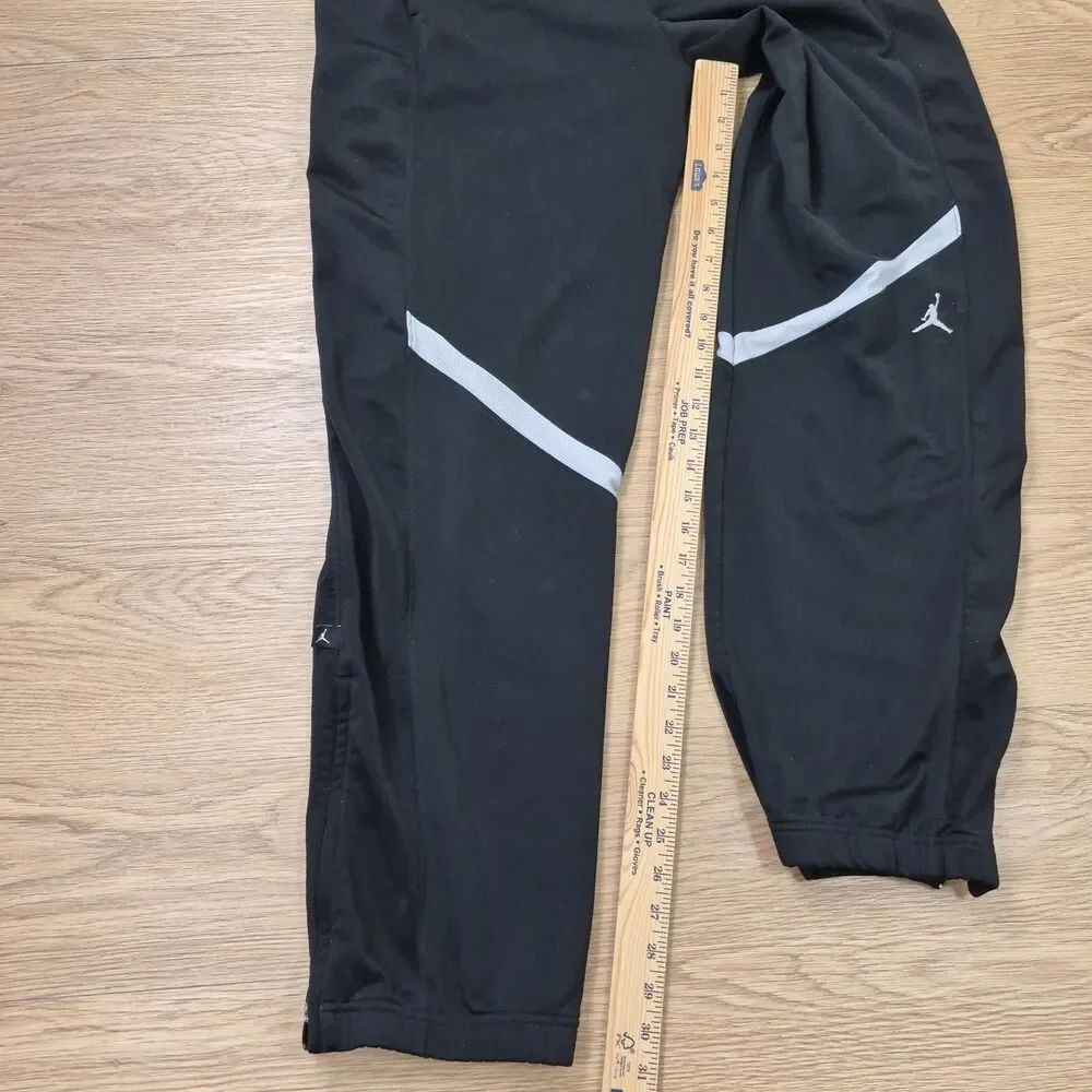 Jordan Pants Mens M Engineered Flight Black Joggers Cargo Snap Pockets Stripe
